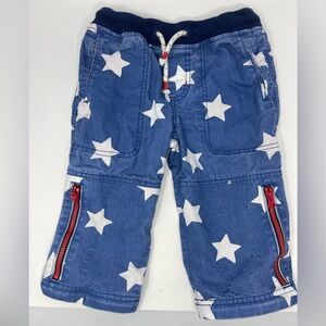 MINI BODEN: Long Cargo Board Shorts, Size 8Y. Red. White. Blue.